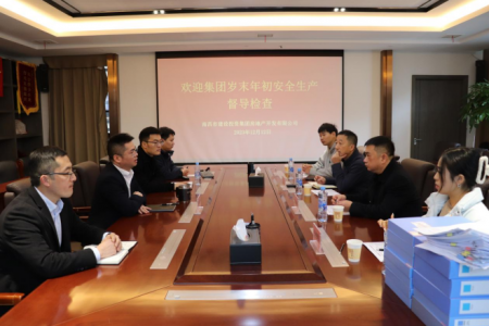 集团安管部一行赴437ccm必赢国际地产公司开展 岁末年初安全生产督导检查